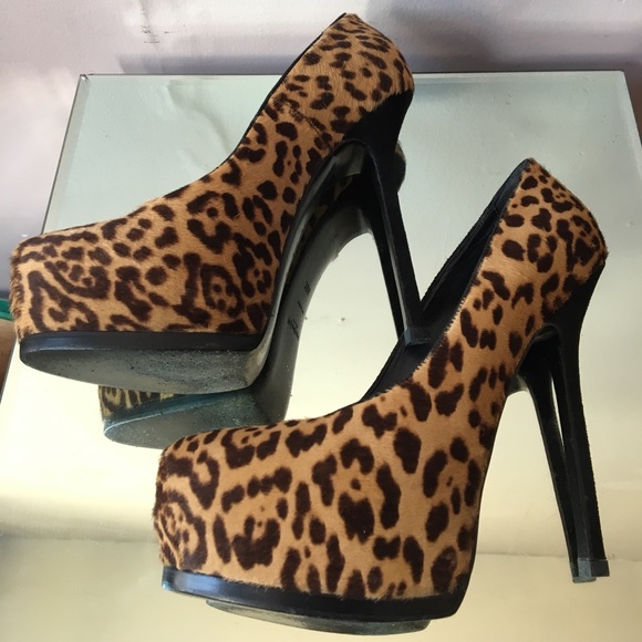 ysl leopard heels